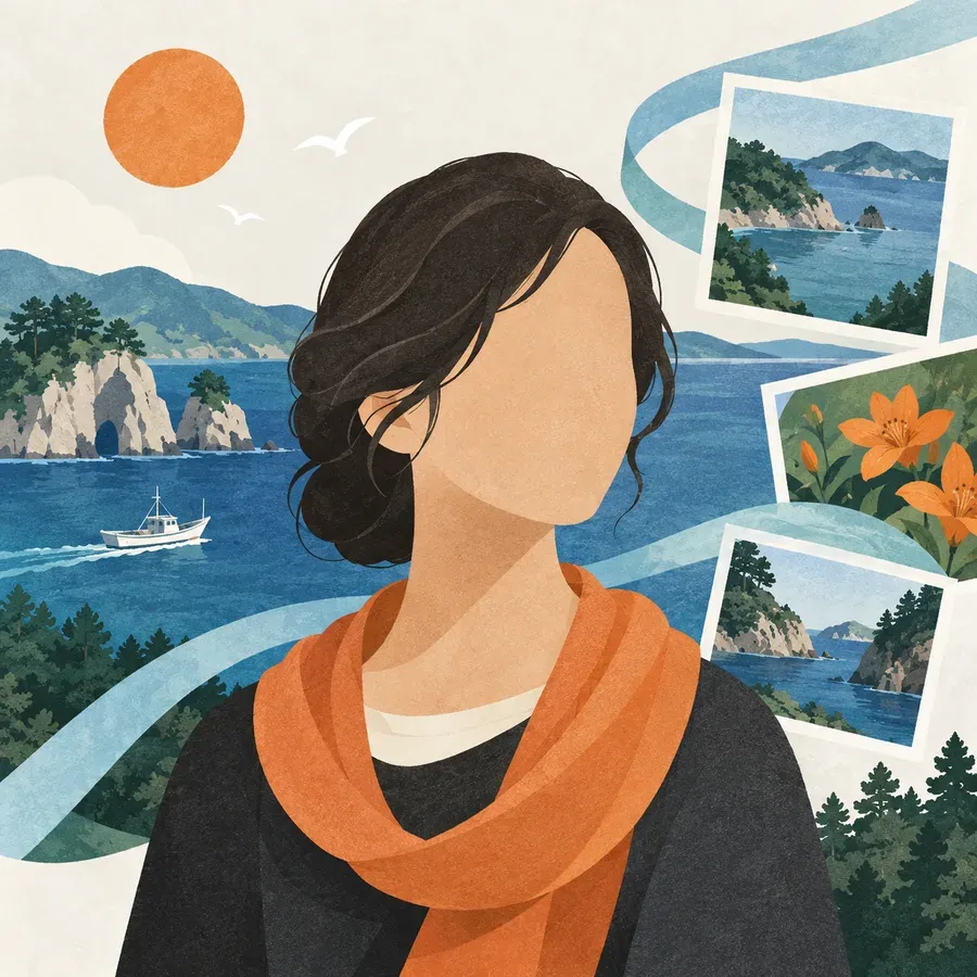 Illustrated portrait of Jancis